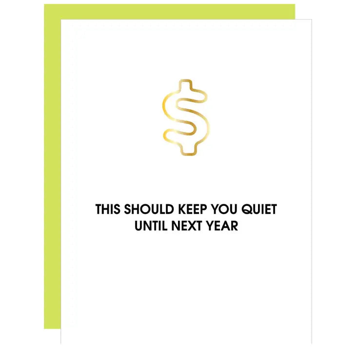 Should Keep You Quiet Money Paper Clip  | Card