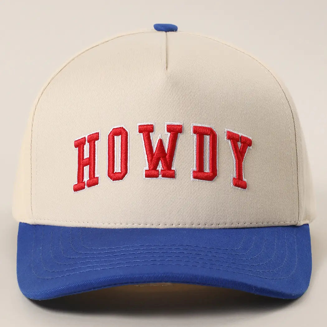Howdy 3D Letter Embroidered Two-Tone Trucker Hat