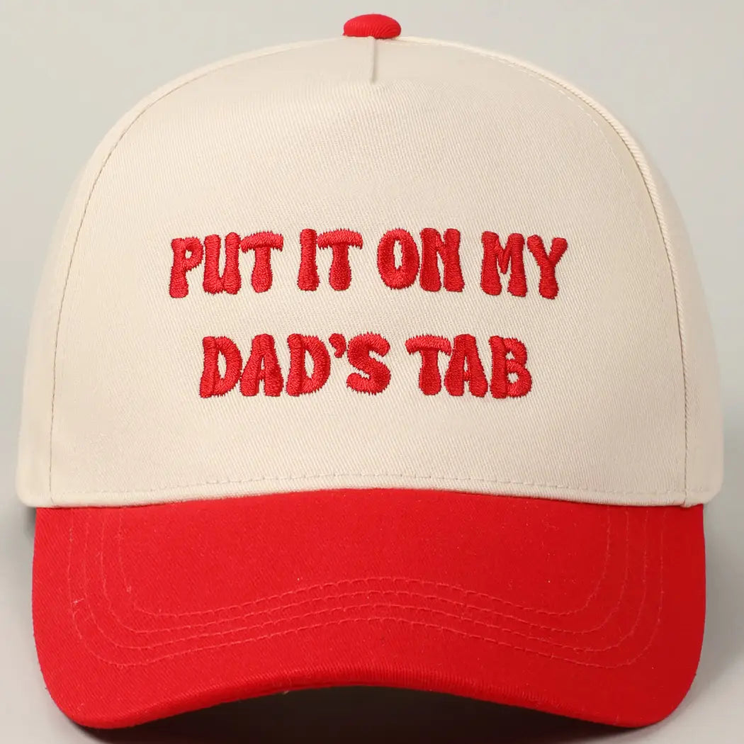 Put It On My Dad's Tab Embroidery Two-Tone Hat