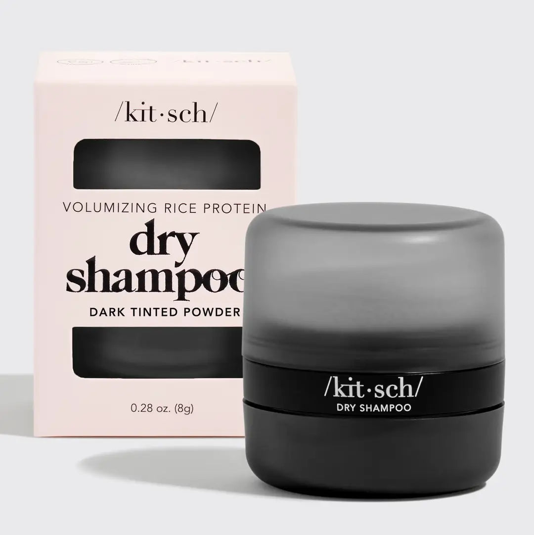 Dark Volumizing Rice Protein Dry Shampoo with Puff