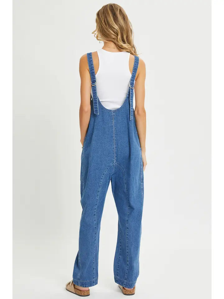 One-And-Done Denim Jumpsuit