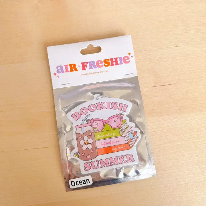 Bookish Summer Car Air Freshener (Ocean Scent)