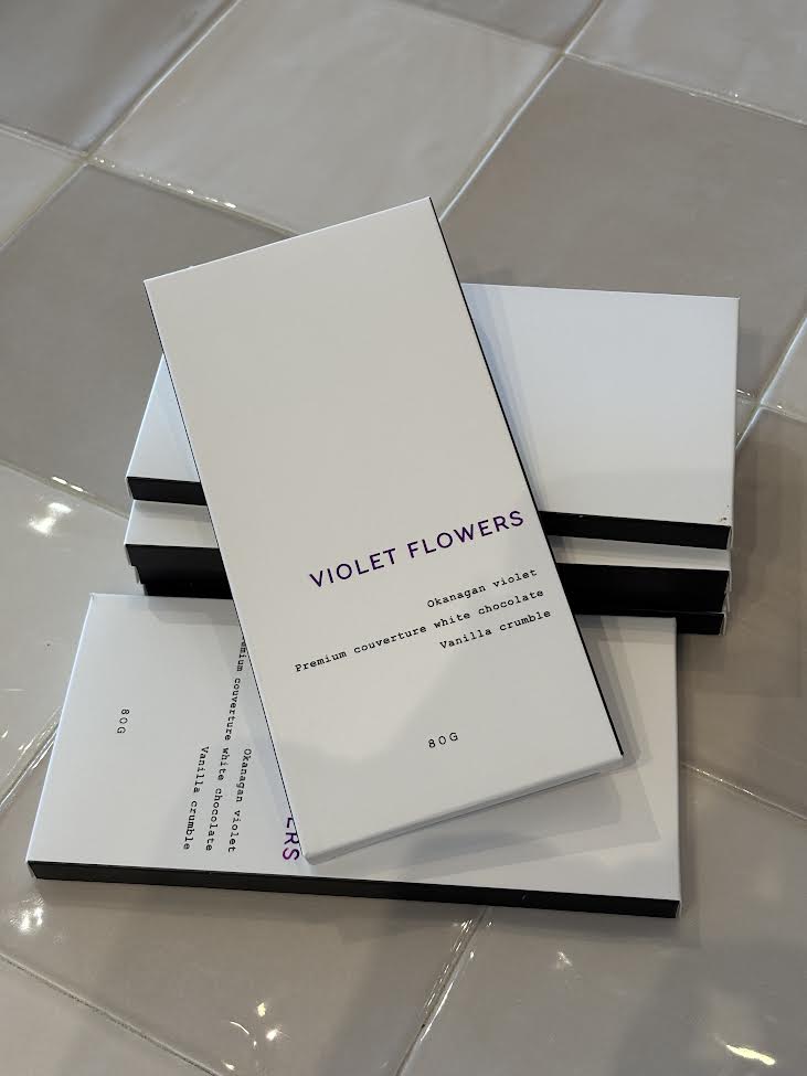 Violet Flowers Chocolate Bar