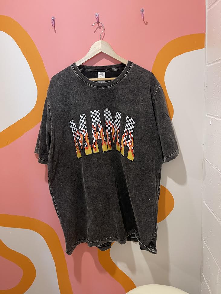 MAMA Checkered Flame T-Shirt