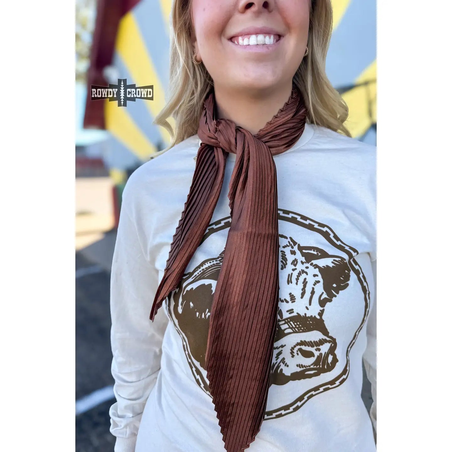 Pasadena Pleated Wild Rags - 36" x 36"