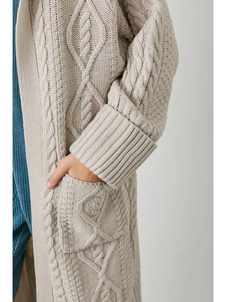 Cable Knit Duster Cardigan