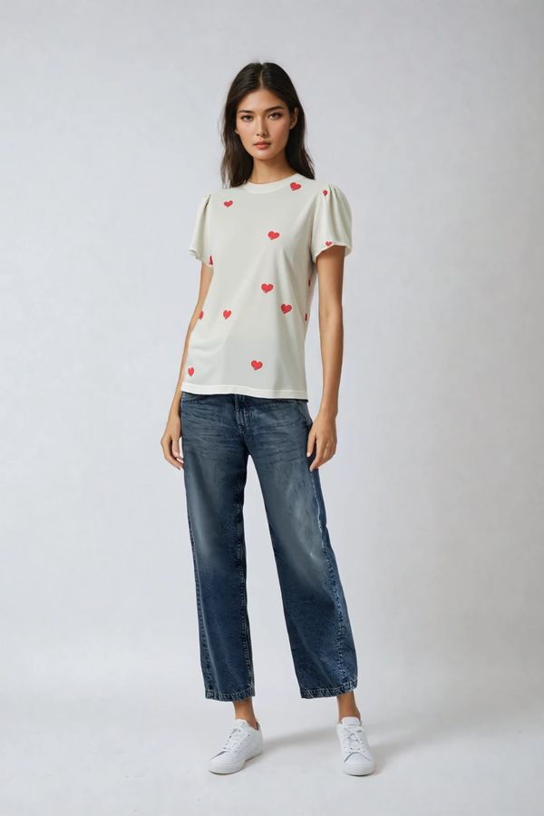 Colette Puff Sleeve Hearts