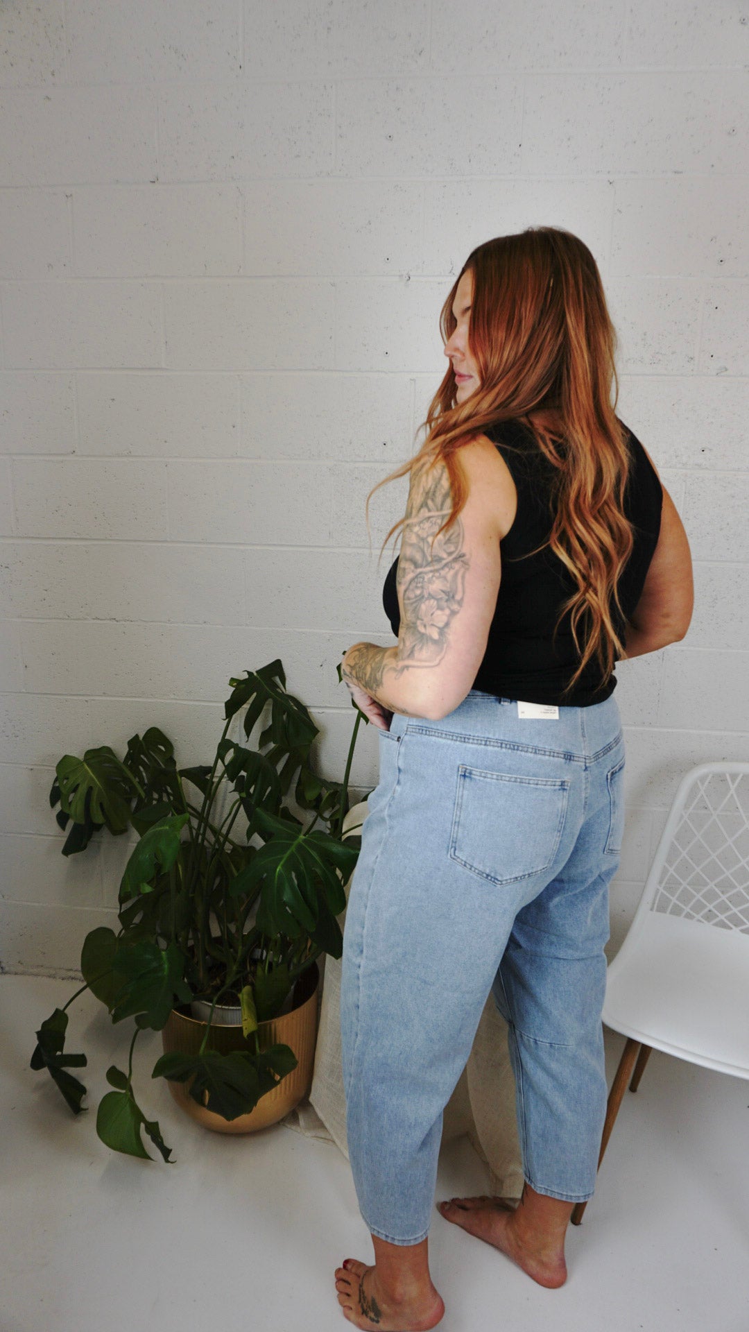 Ninna Cropped Barrel Jeans