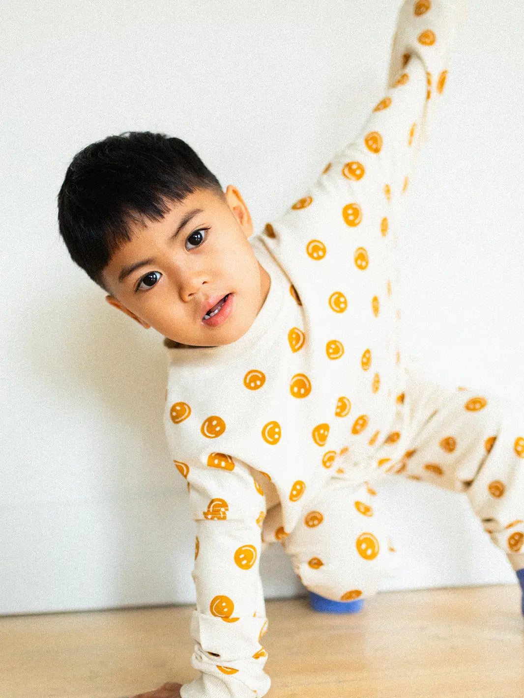 Kids Terry Relaxed Crew - Cider Smiles