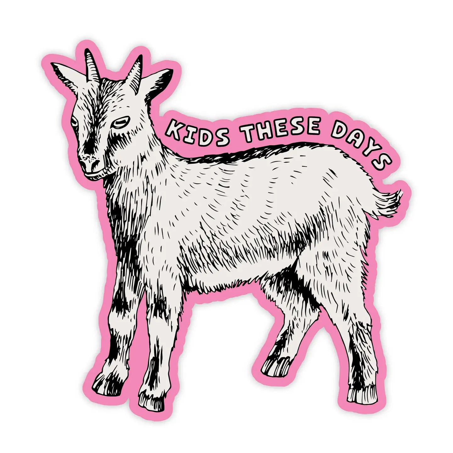 Kids These Days Goat Sticker