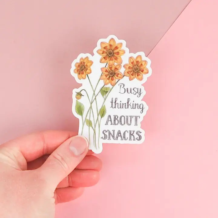 Busy Thinking About Snacks Sticker