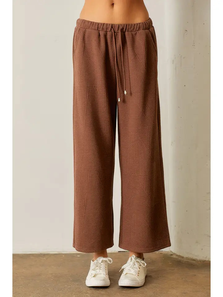 Knit Fabric Straight Leg Pants