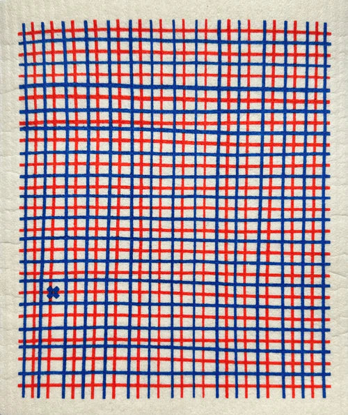 Nautical Grid Sponge Cloth