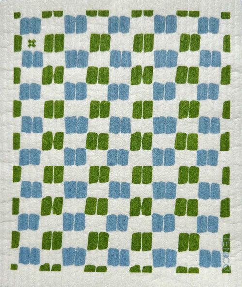 Painterly Grid Sponge Cloth