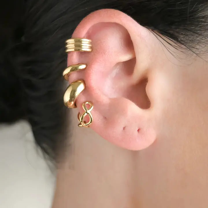 Bold Ear Cuffs - Gold