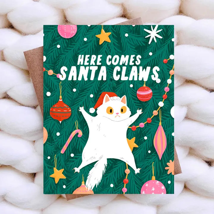 Santa Claws Christmas Card