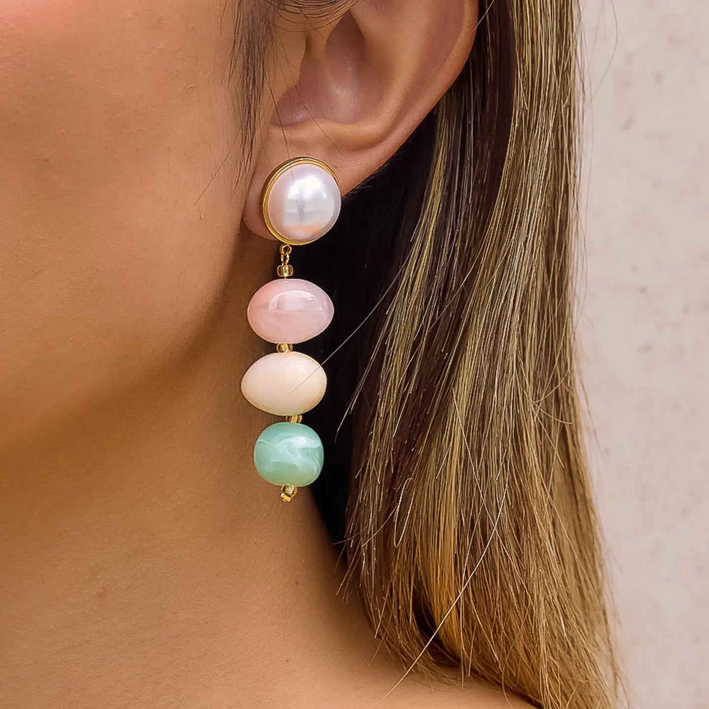 Alani Vintage Pastel Beaded Earring