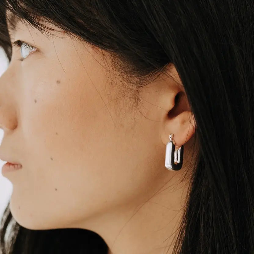 Uptown Hoops - Solid Sterling Silver