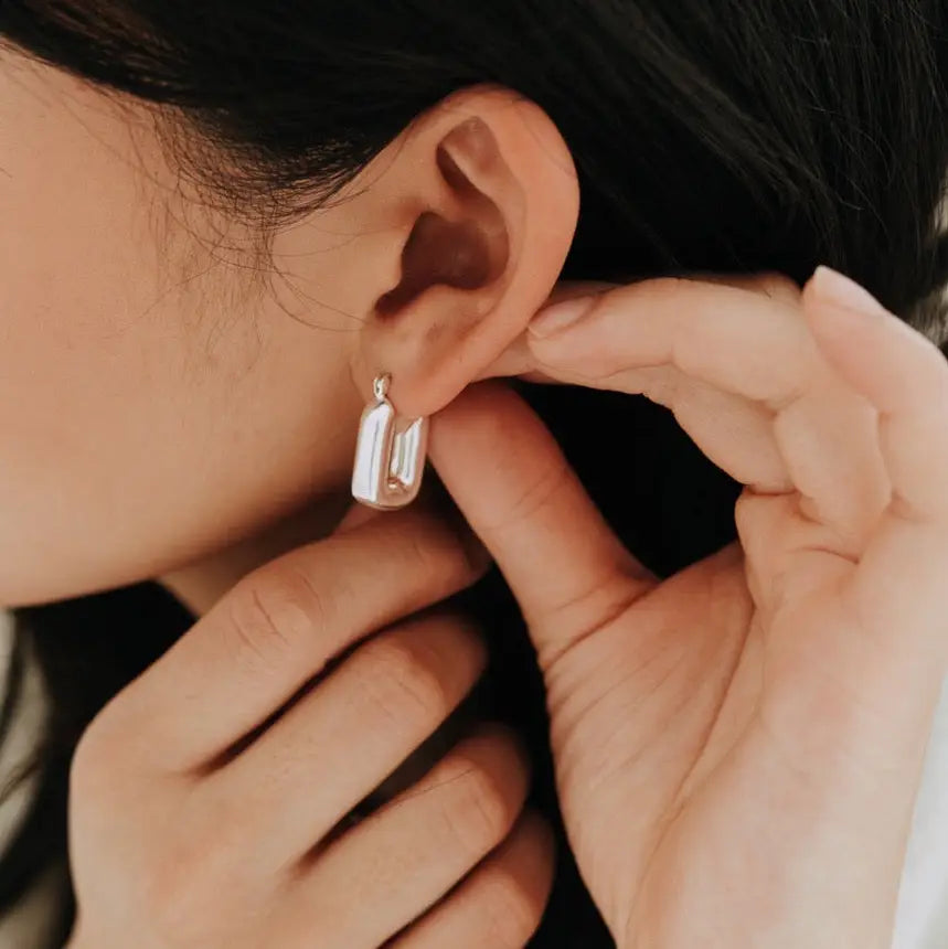 Uptown Hoops - Solid Sterling Silver