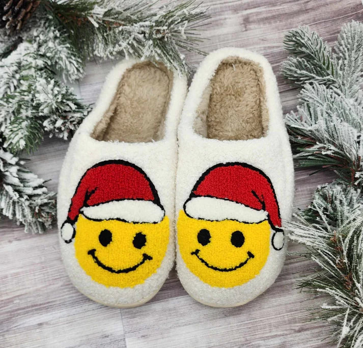 Christmas Smiley Slippers