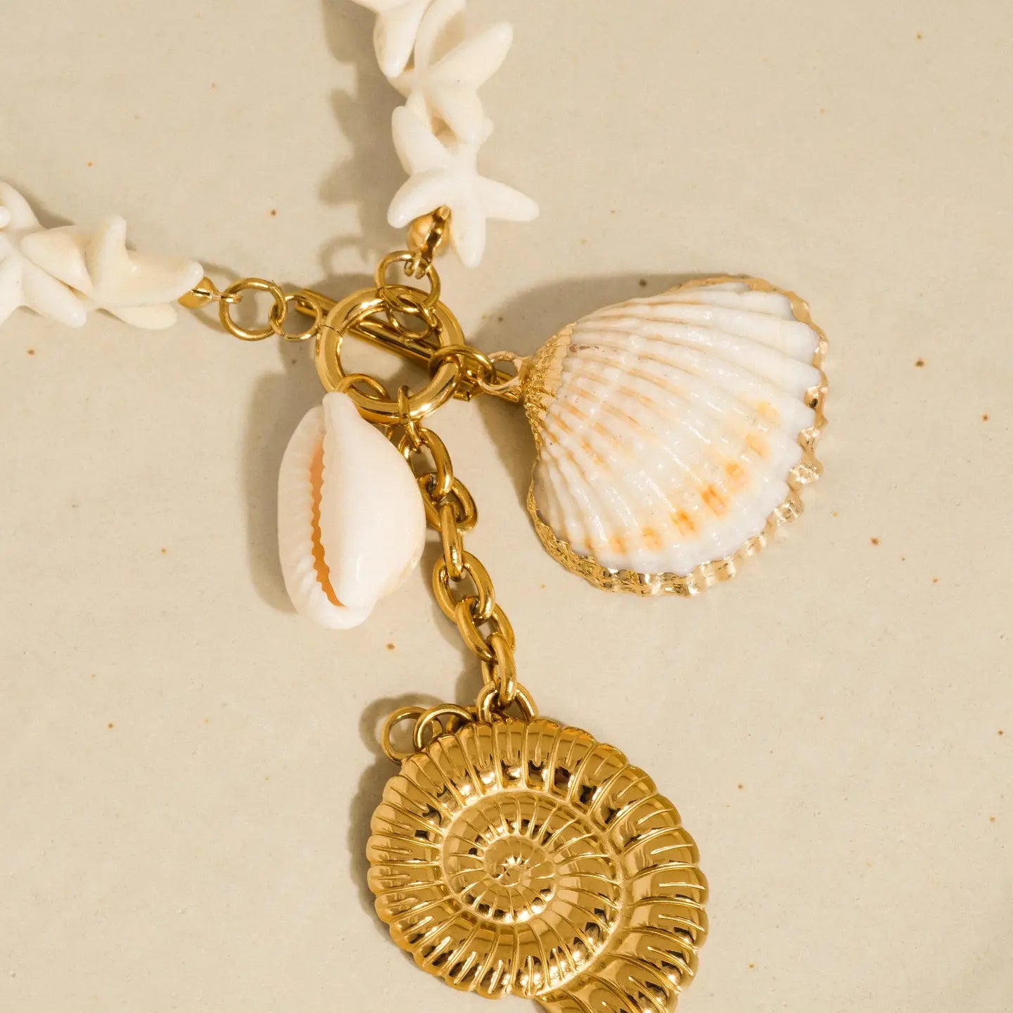 Island Boho Shell Charm Necklace