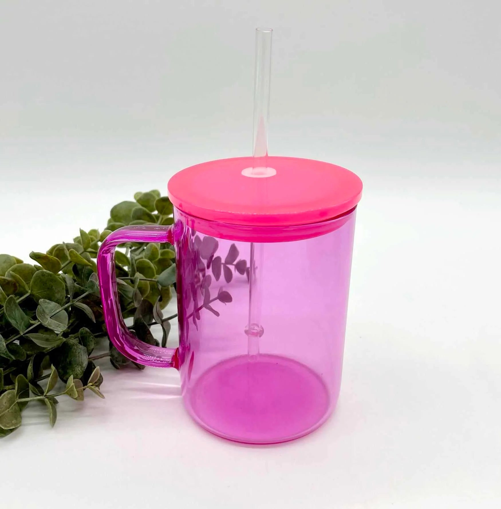 17oz Coloured Glass Mug