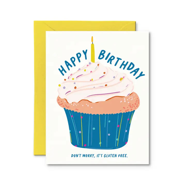 Don't Worry, It's Gluten Free Card Funny Birthday Card