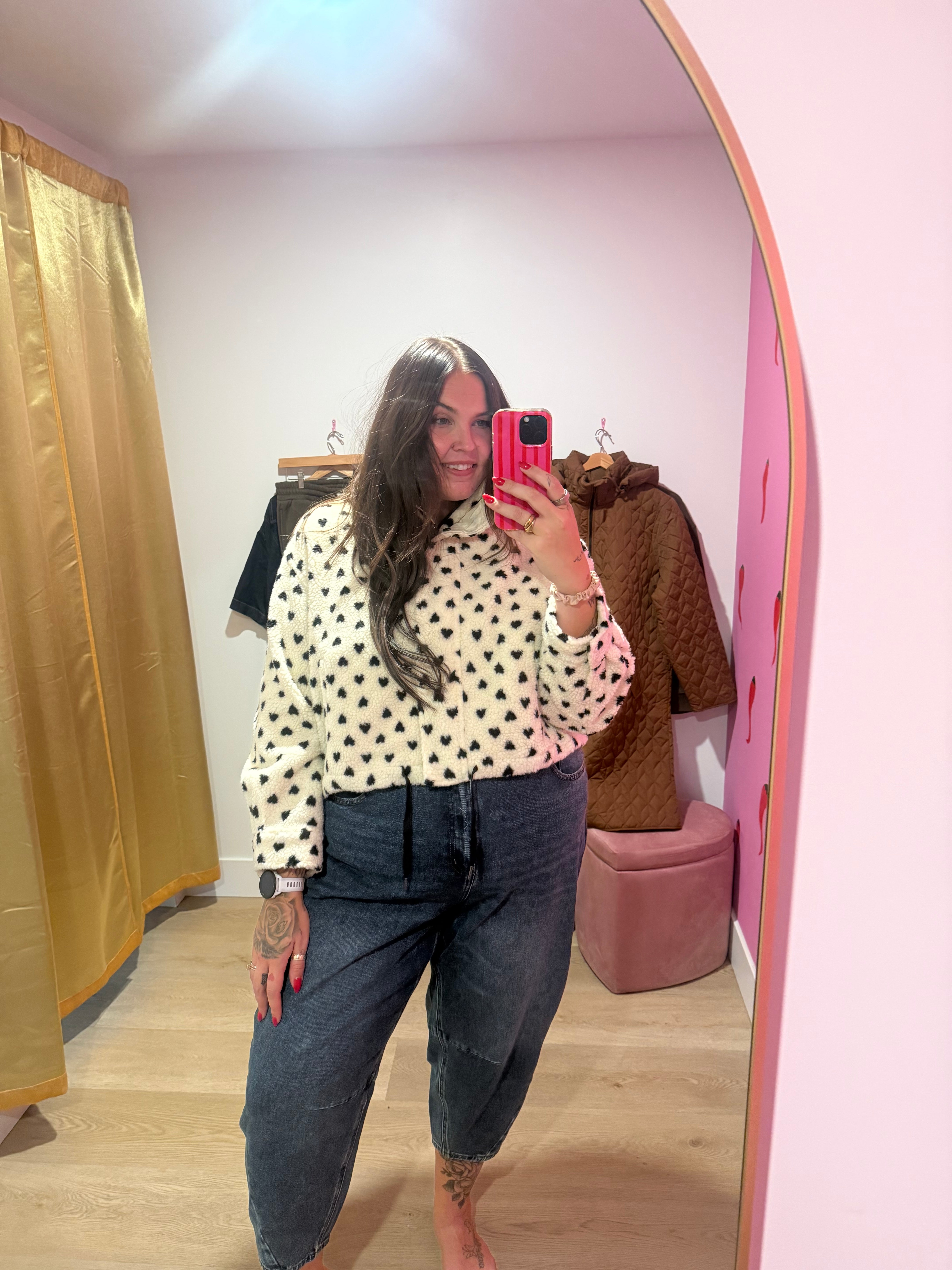 Cleo Hearts Teddy Coat