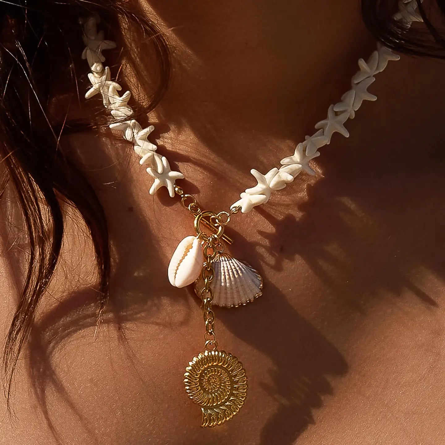 Island Boho Shell Charm Necklace