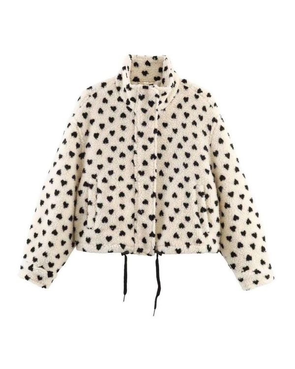 Cleo Hearts Teddy Coat