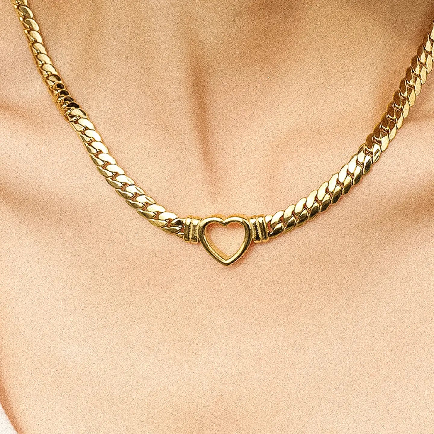 Tessa Heart Snake Chain Necklace