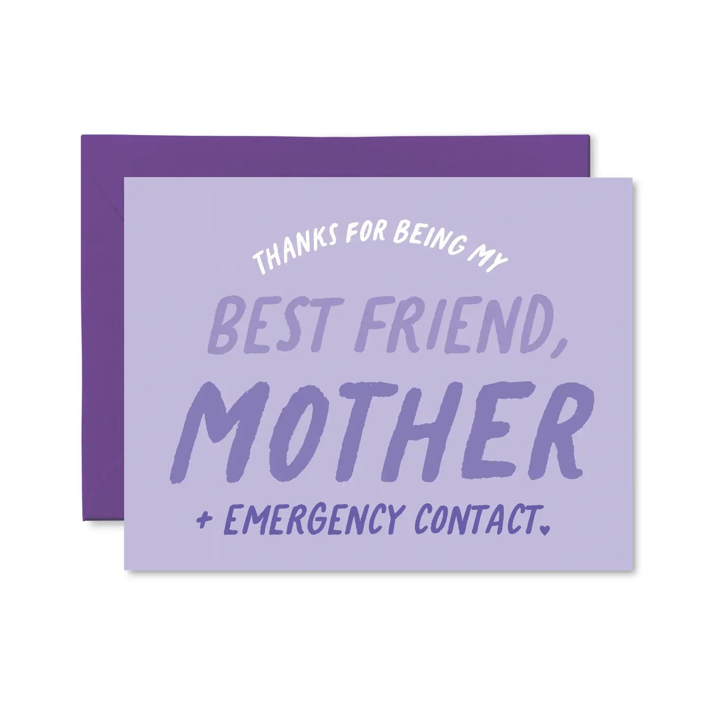 Best Friend Mother and Emergency Contact Card