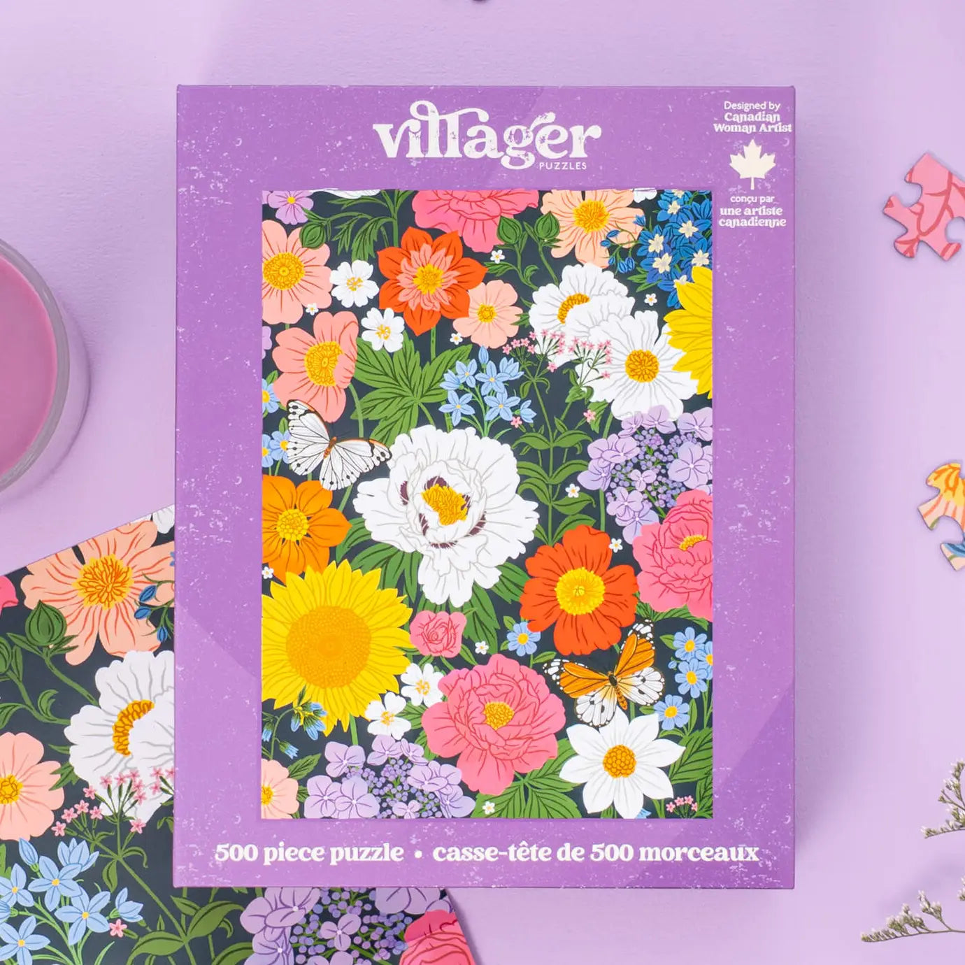 Midnight Blooms | 500-Piece Puzzle | Designed in Canada