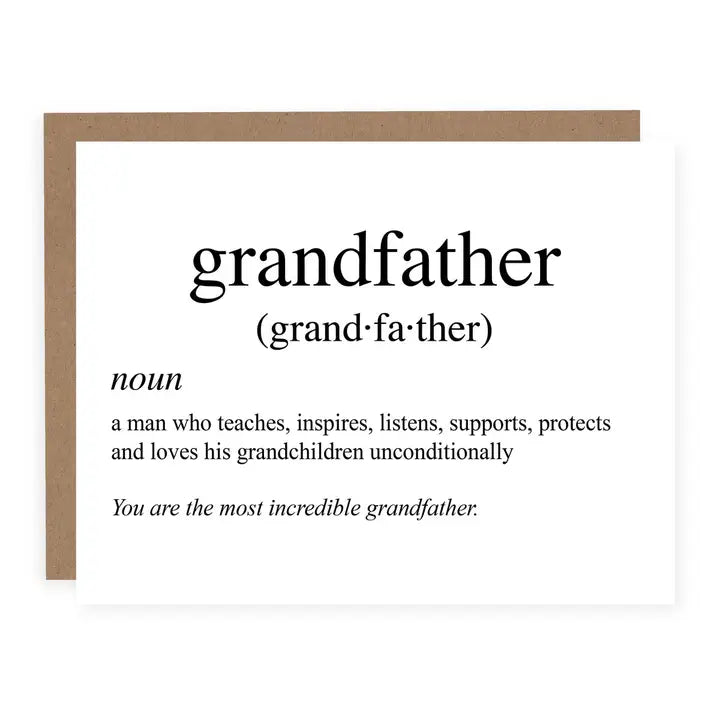 Grandfather Definition Card