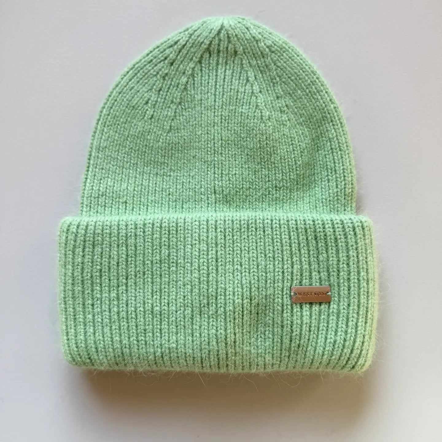 Lola | Angora Blend Beanie | Mint
