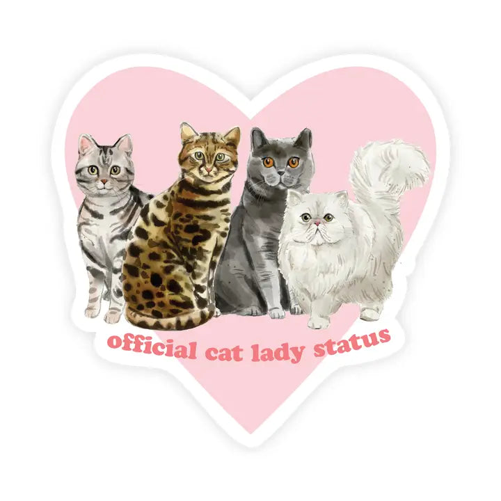 Official Cat Lady Status Sticker