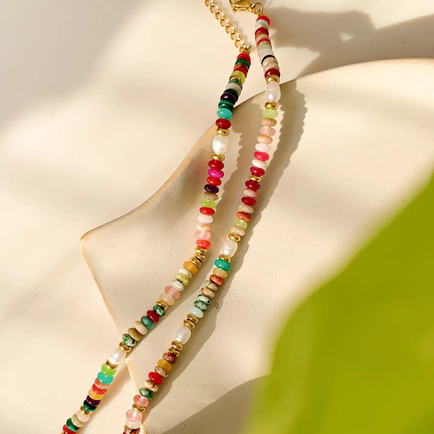 Sunny Boho Color Beaded Necklace