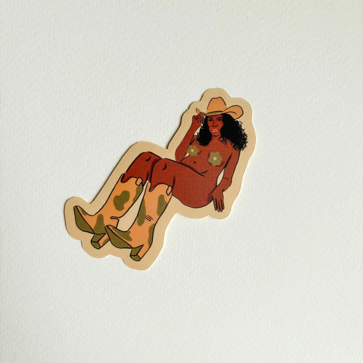 Cowgirl Sticker-Green