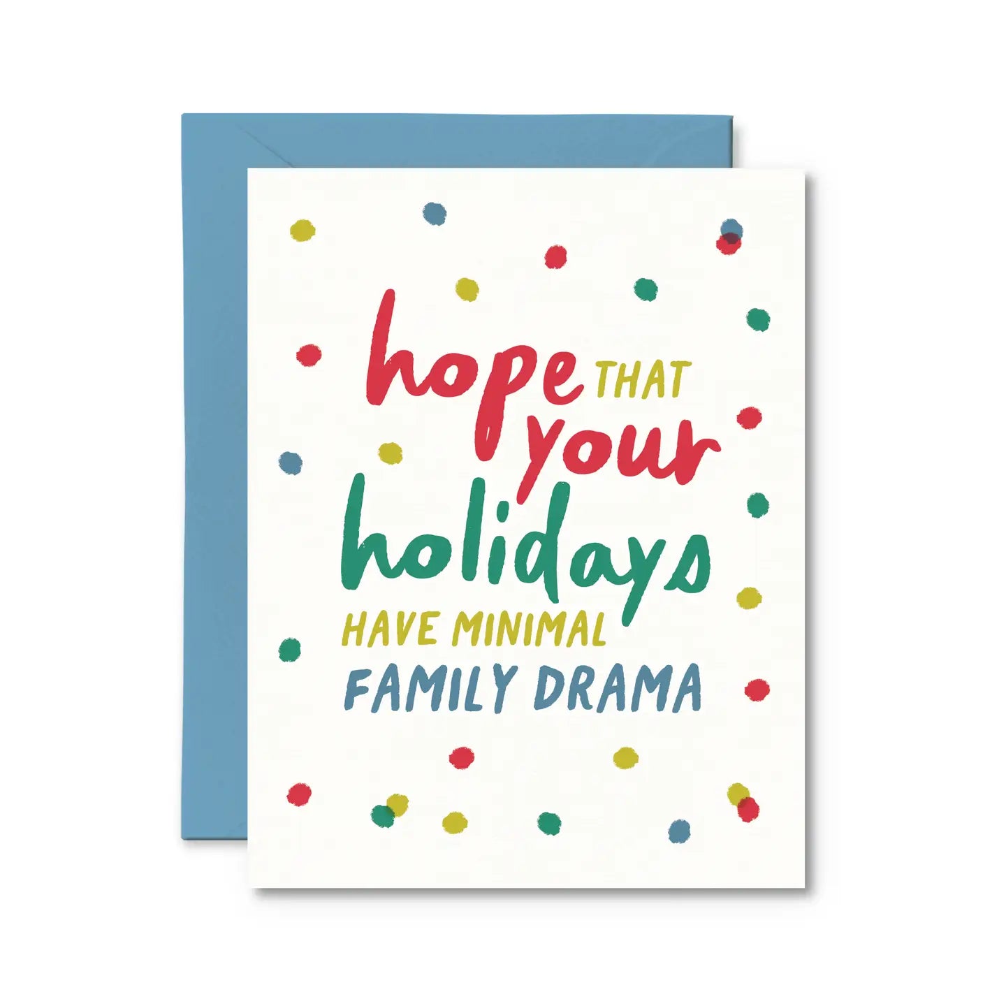 Minimal Family Drama Funny Christmas Card
