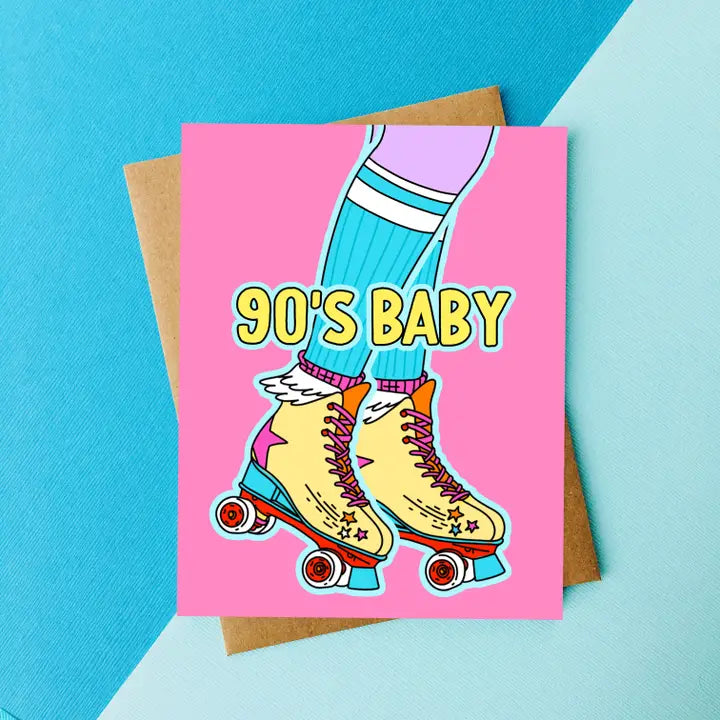 Retro Birthday Card, Pop Culture 90s Greeting Card