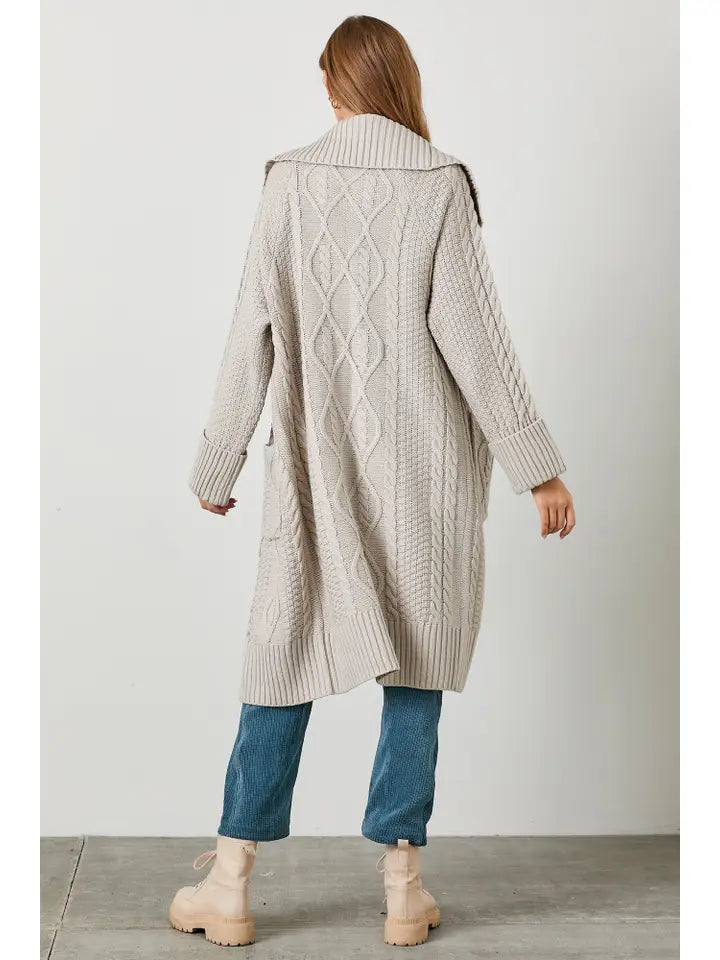 Cable Knit Duster Cardigan