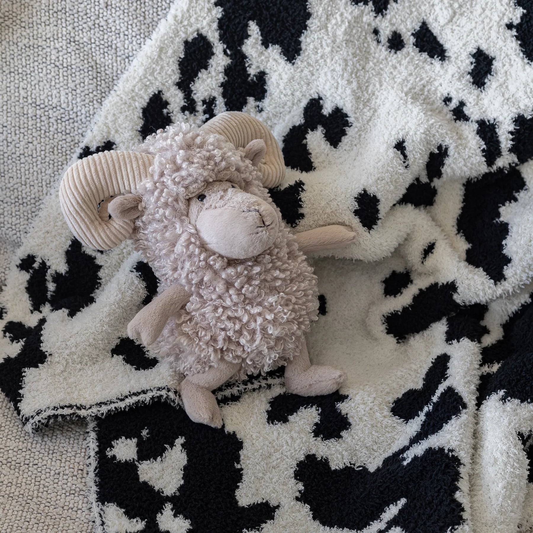 Tap Shoe & Baby's Breath Cow Print Toddler Blanket