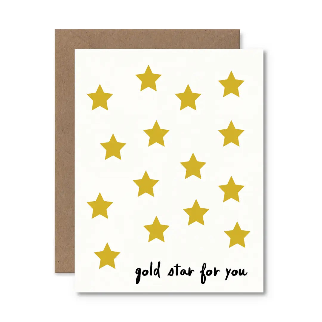Gold Star For You Card
