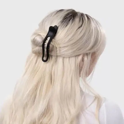 Flat Lay Claw Clip 2pc Curved - Black & Tort