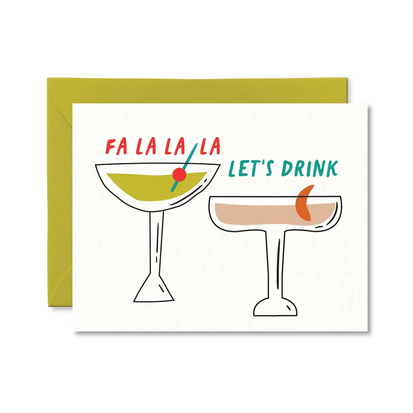 Fa La La Let's Drink Christmas Card