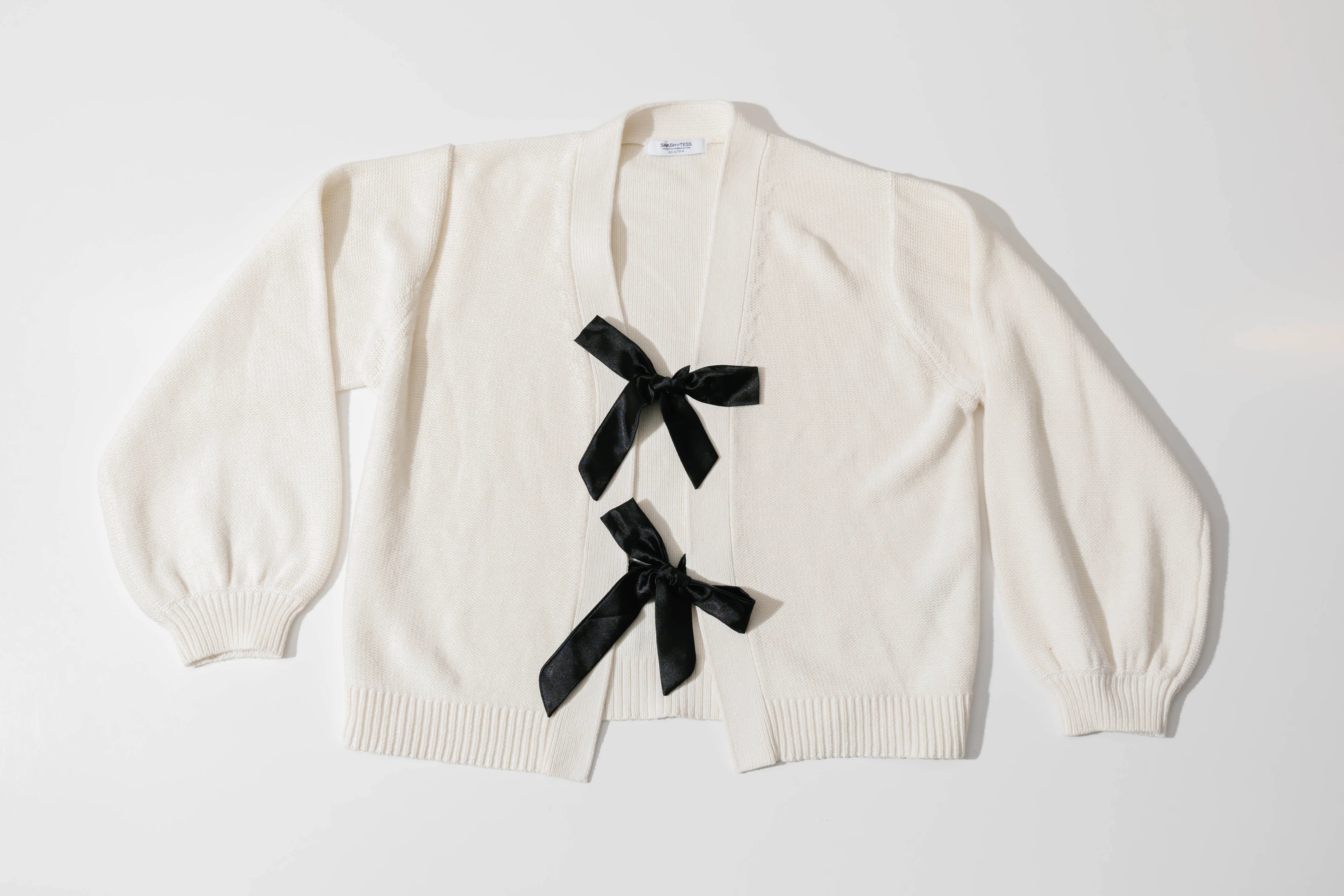 Fallon Satin Bow Cardigan
