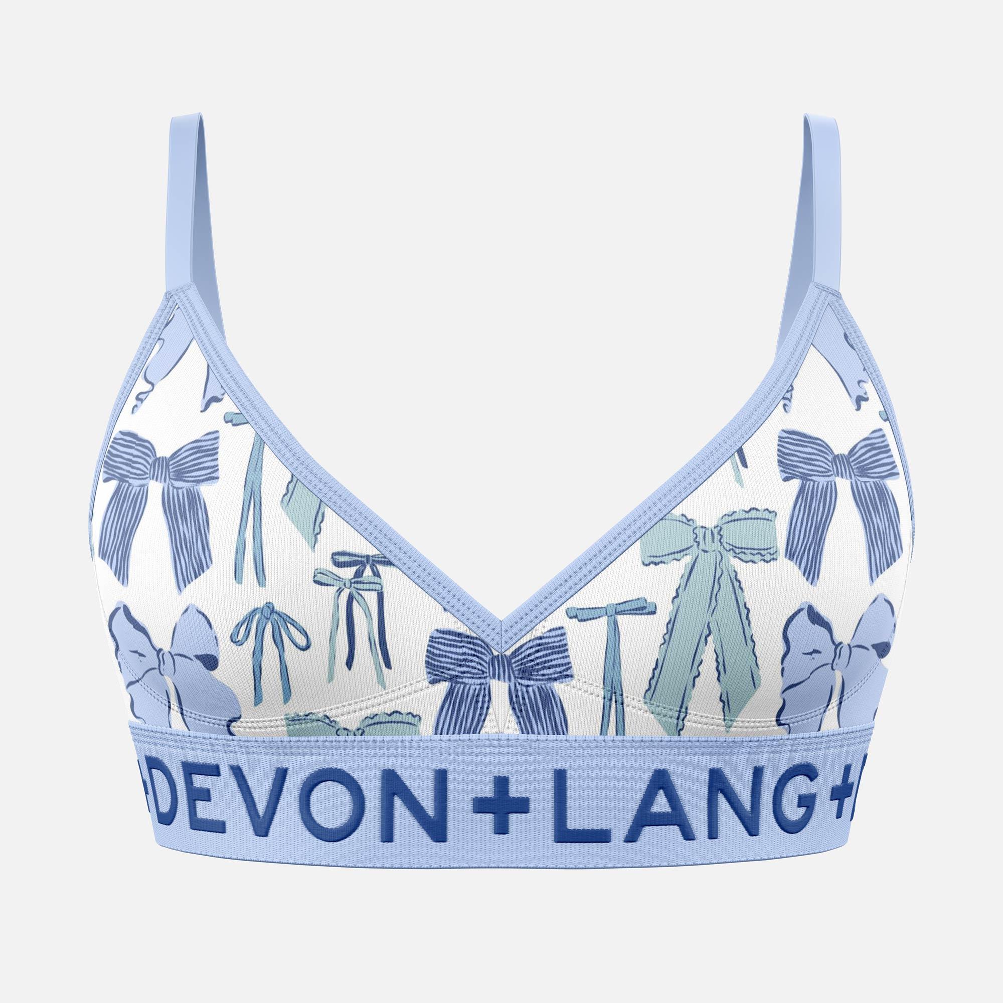 Bria Bralette - Blue Bows