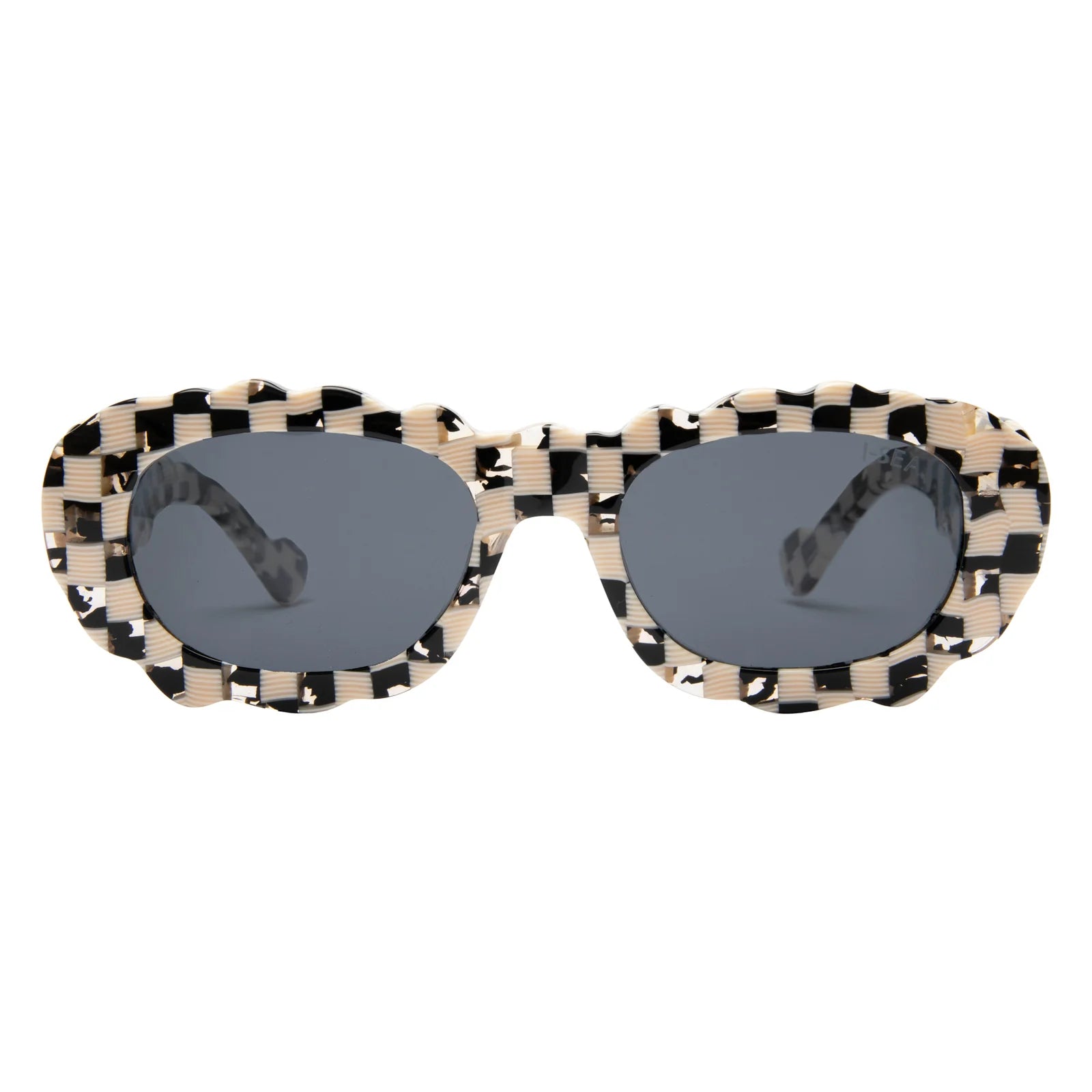CLOUD 9 -  BLACK & WHITE CHECK / SMOKE POLARIZED LENS