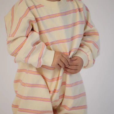 Striped Long Sleeve Romper