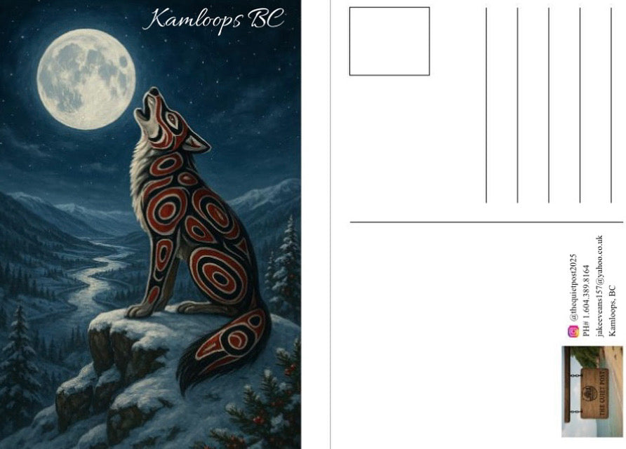 Harvest Howl Wolf Post Cards